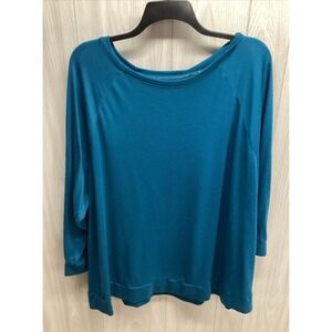 CJ BANKS Women's (Size 3X) 3/4 Sleeve Scoop Neck Shirt Stretch